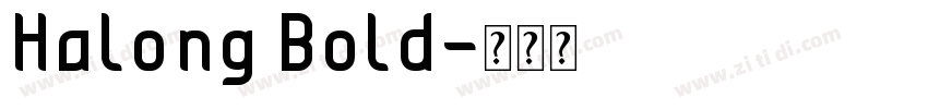 Halong Bold字体转换